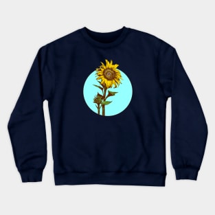 Sunflower in sky circle Crewneck Sweatshirt